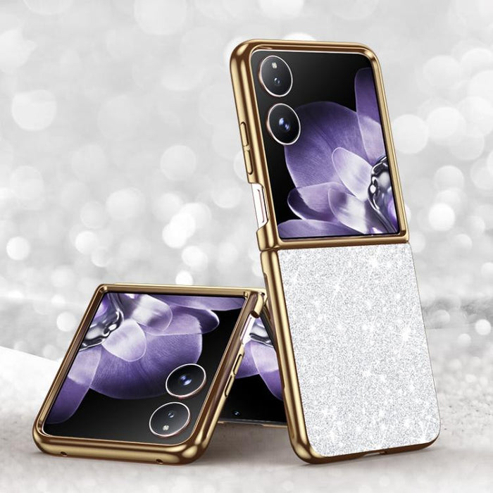 Funda para teléfono antigolpes con purpurina y acabado galvanizado, For Xiaomi Mix Flip 2, For Xiaomi Mix Flip, For Xiaomi Mix Fold 4, For Xiaomi Mix Fold 3