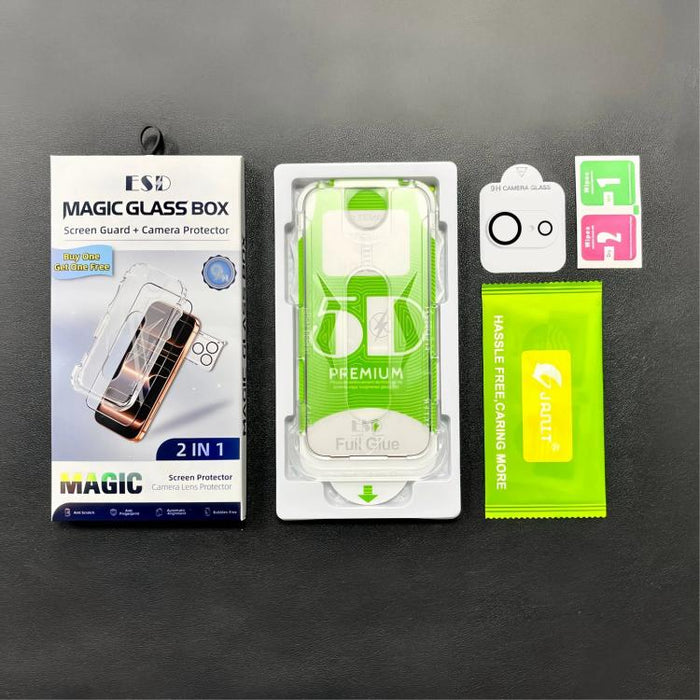 10 unidades de película protectora de vidrio templado HD curva 5D de fácil instalación para cajas a prueba de polvo con película para lente., For iPhone 17e / 16e, For iPhone 17 Pro Max, For iPhone 17 Pro, For iPhone 17, For iPhone Air                 ...