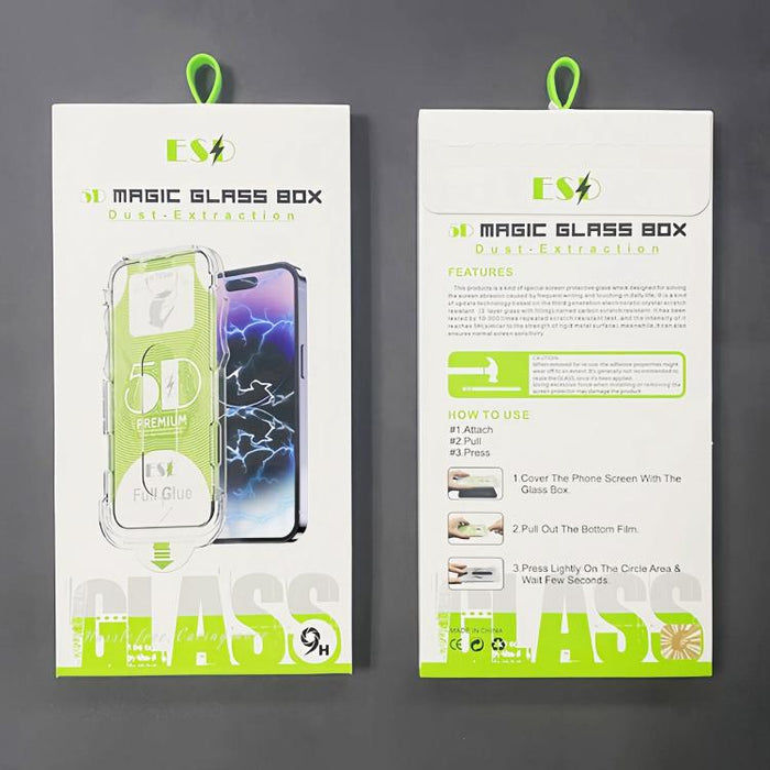 10 unidades de película de vidrio templado HD curva 5D de fácil instalación para cajas a prueba de polvo, For iPhone 17e / 16e / 14 / 13 Pro, For iPhone 17 Pro Max, For iPhone 17 Pro, For iPhone 17 / 16 Pro, For iPhone Air, For iPhone 16 Pro Max       ...