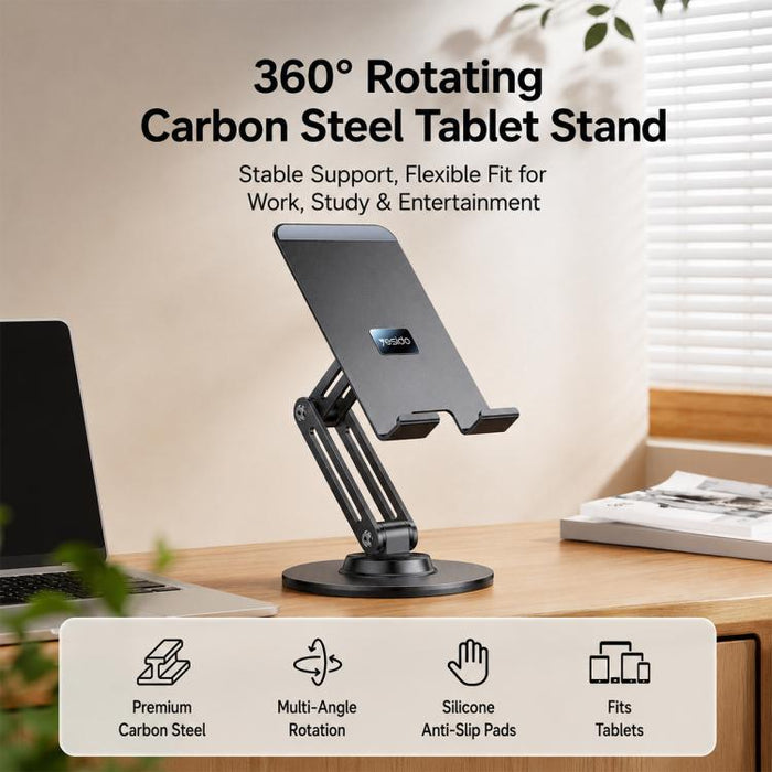 Soporte plegable de escritorio para tablet y teléfono Yesido C302 con rotación de 360 grados y 3 ejes., C302