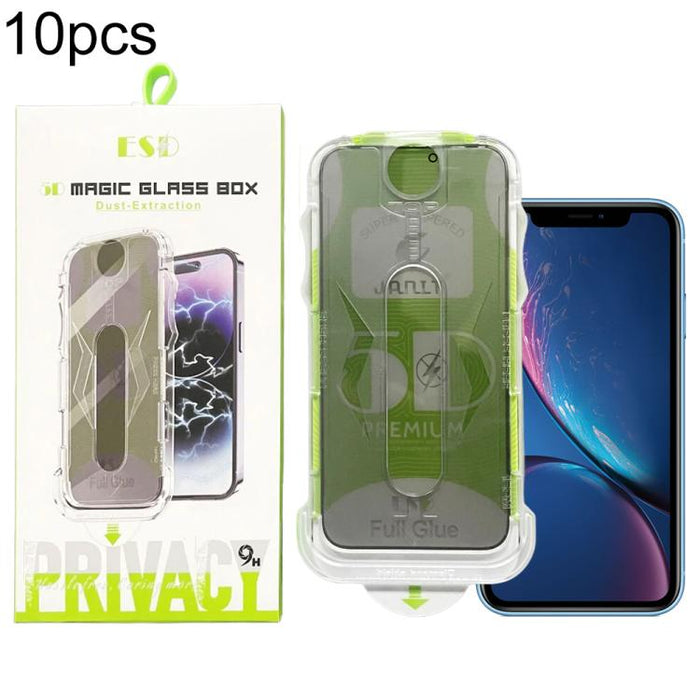 10 láminas de vidrio templado curvas 5D de fácil instalación para cajas a prueba de polvo y privacidad., For iPhone 17e / 16e / 14 / 13 Pro, For iPhone 17 Pro Max, For iPhone 17 Pro, For iPhone 17 / 16 Pro, For iPhone Air, For iPhone 16 Pro Max        ...