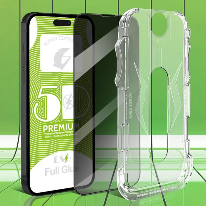 10 láminas de vidrio templado curvas 5D de fácil instalación para cajas a prueba de polvo y privacidad., For iPhone 17e / 16e / 14 / 13 Pro, For iPhone 17 Pro Max, For iPhone 17 Pro, For iPhone 17 / 16 Pro, For iPhone Air, For iPhone 16 Pro Max        ...