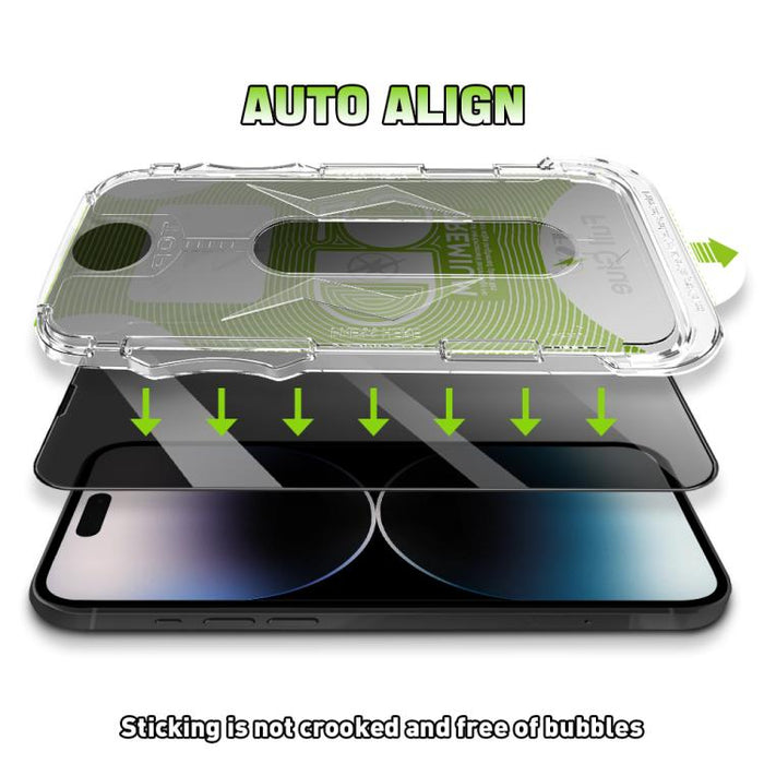 10 láminas de vidrio templado curvas 5D de fácil instalación para cajas a prueba de polvo y privacidad., For iPhone 17e / 16e / 14 / 13 Pro, For iPhone 17 Pro Max, For iPhone 17 Pro, For iPhone 17 / 16 Pro, For iPhone Air, For iPhone 16 Pro Max        ...