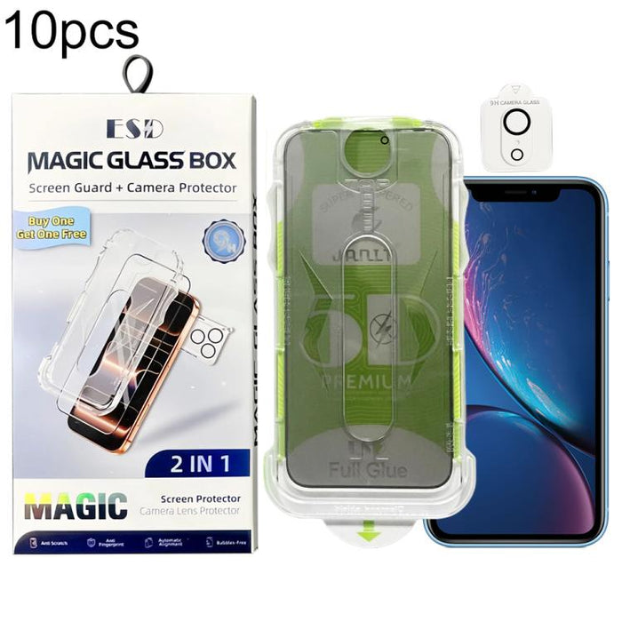 10 láminas de vidrio templado curvas 5D de fácil instalación para cajas a prueba de polvo con lente., For iPhone 17e / 16e, For iPhone 17 Pro Max, For iPhone 17 Pro, For iPhone 17, For iPhone Air, For iPhone 16 Pro Max, For iPhone 16 Pro               ...
