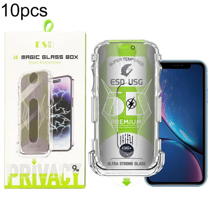 10 láminas de vidrio templado curvas 5D de fácil instalación para cajas a prueba de polvo y con cobertura total de borde a borde., For iPhone 17e / 16e / 14 / 13 Pro, For iPhone 17 Pro Max, For iPhone 17 Pro, For iPhone 17 / 16 Pro, For iPhone Air     ...