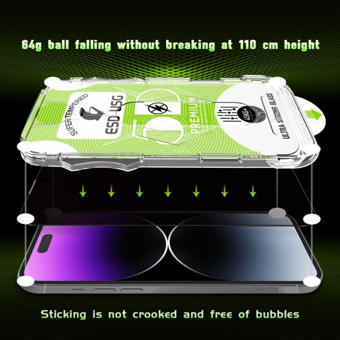 10 láminas de vidrio templado curvas 5D de fácil instalación para cajas a prueba de polvo y con cobertura total de borde a borde., For iPhone 17e / 16e / 14 / 13 Pro, For iPhone 17 Pro Max, For iPhone 17 Pro, For iPhone 17 / 16 Pro, For iPhone Air     ...