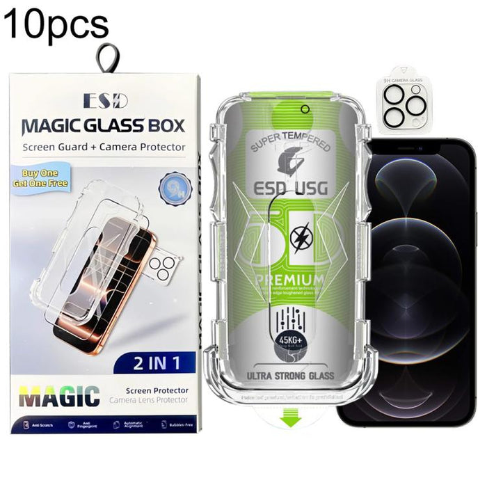 10 láminas de vidrio templado curvas 5D de fácil instalación, a prueba de polvo, con protección de borde a borde y lente., For iPhone 17e / 16e, For iPhone 17 Pro Max, For iPhone 17 Pro, For iPhone 17, For iPhone Air, For iPhone 16 Pro Max             ...