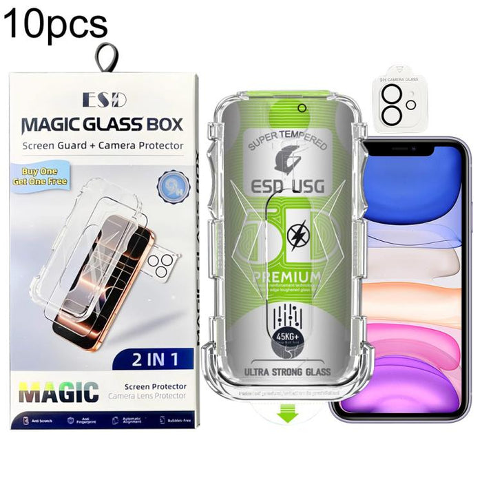 10 láminas de vidrio templado curvas 5D de fácil instalación, a prueba de polvo, con protección de borde a borde y lente., For iPhone 17e / 16e, For iPhone 17 Pro Max, For iPhone 17 Pro, For iPhone 17, For iPhone Air, For iPhone 16 Pro Max             ...