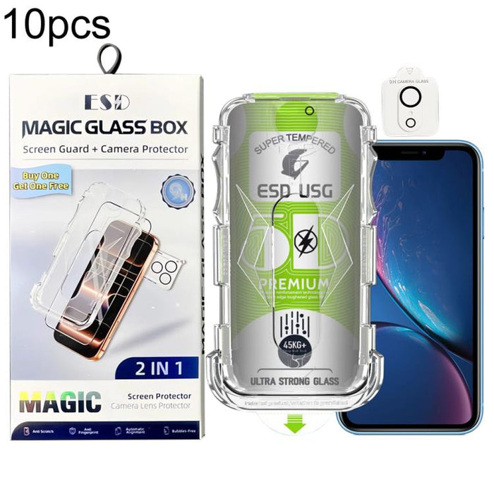 10 láminas de vidrio templado curvas 5D de fácil instalación, a prueba de polvo, con protección de borde a borde y lente., For iPhone 17e / 16e, For iPhone 17 Pro Max, For iPhone 17 Pro, For iPhone 17, For iPhone Air, For iPhone 16 Pro Max             ...