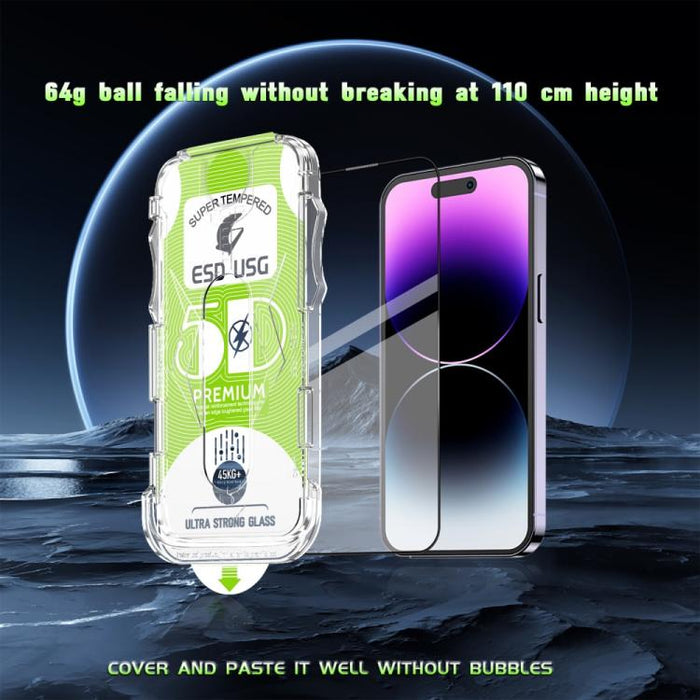 10 unidades de película de vidrio templado HD curva 5D de fácil instalación para cajas a prueba de polvo, de borde a borde., For iPhone 17e / 16e / 14 / 13 Pro, For iPhone 17 Pro Max, For iPhone 17 Pro, For iPhone 17 / 16 Pro, For iPhone Air           ...
