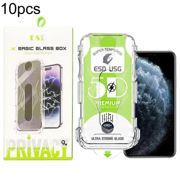 10 unidades de película de vidrio templado HD curva 5D de fácil instalación para cajas a prueba de polvo, de borde a borde., For iPhone 17e / 16e / 14 / 13 Pro, For iPhone 17 Pro Max, For iPhone 17 Pro, For iPhone 17 / 16 Pro, For iPhone Air           ...