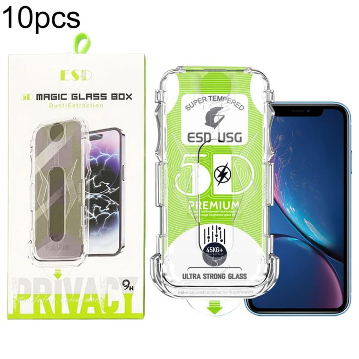 10 unidades de película de vidrio templado HD curva 5D de fácil instalación para cajas a prueba de polvo, de borde a borde., For iPhone 17e / 16e / 14 / 13 Pro, For iPhone 17 Pro Max, For iPhone 17 Pro, For iPhone 17 / 16 Pro, For iPhone Air           ...