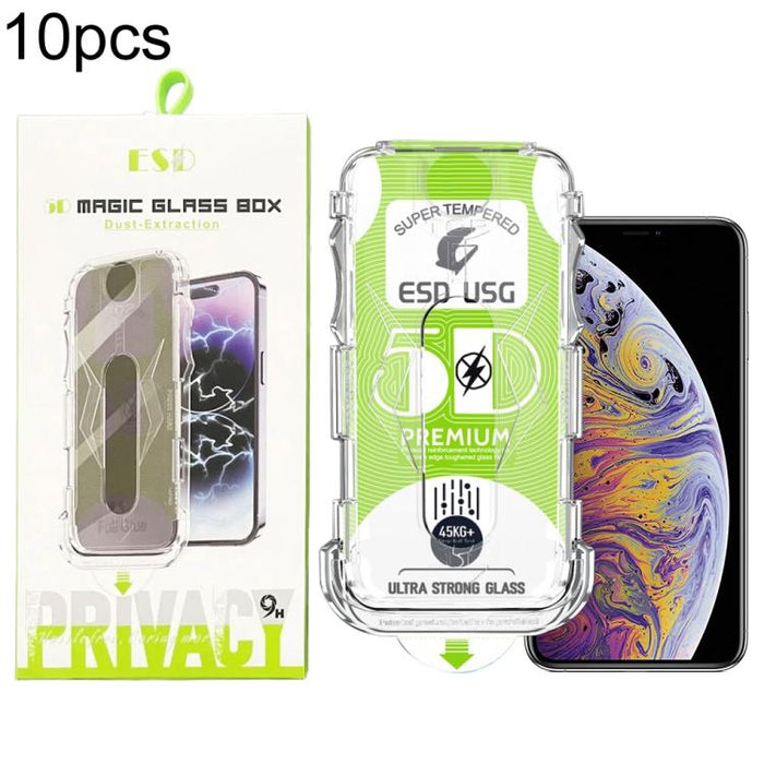 10 unidades de película de vidrio templado HD curva 5D de fácil instalación para cajas a prueba de polvo, de borde a borde., For iPhone 17e / 16e / 14 / 13 Pro, For iPhone 17 Pro Max, For iPhone 17 Pro, For iPhone 17 / 16 Pro, For iPhone Air           ...