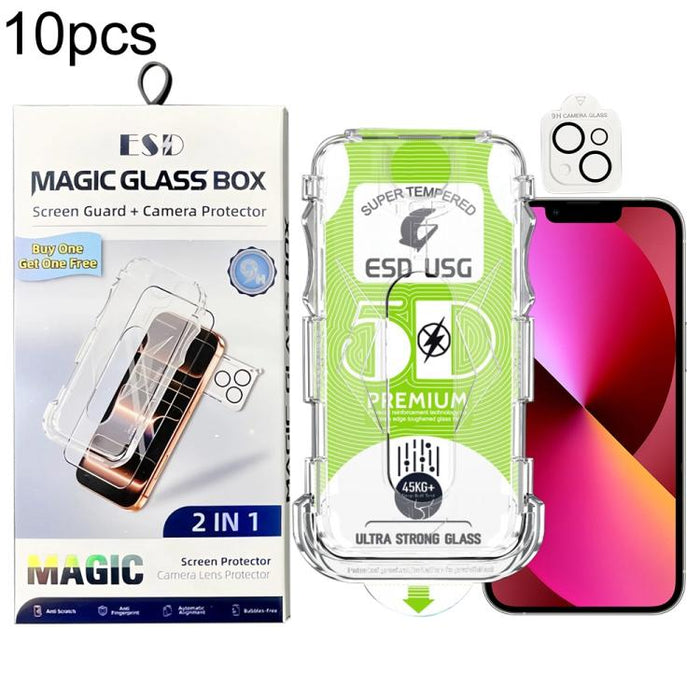 10 unidades de película de vidrio templado HD curva 5D de fácil instalación, a prueba de polvo, de borde a borde, con película para lente., For iPhone 17e / 16e, For iPhone 17 Pro Max, For iPhone 17 Pro, For iPhone 17, For iPhone Air                   ...