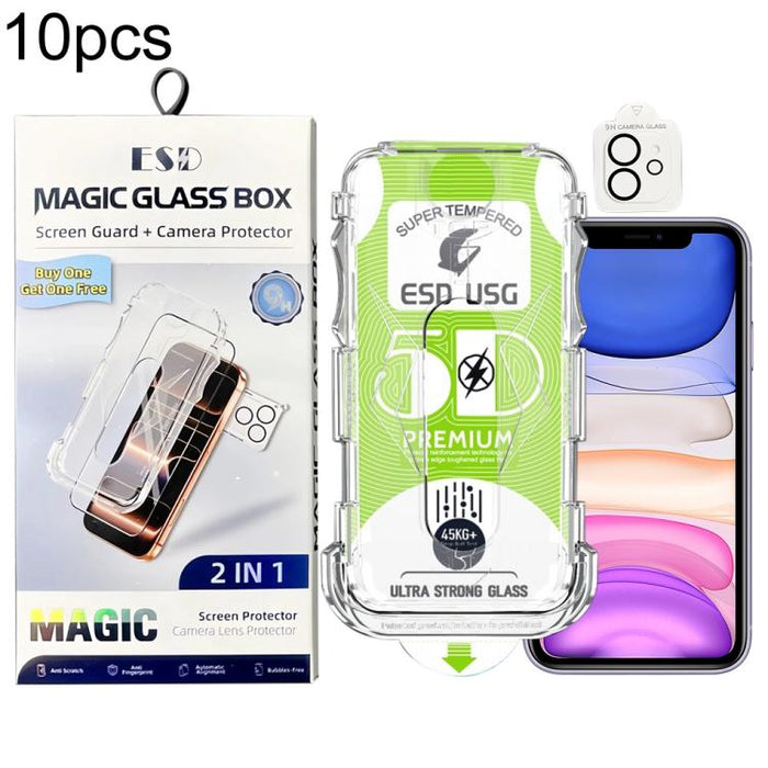 10 unidades de película de vidrio templado HD curva 5D de fácil instalación, a prueba de polvo, de borde a borde, con película para lente., For iPhone 17e / 16e, For iPhone 17 Pro Max, For iPhone 17 Pro, For iPhone 17, For iPhone Air                   ...