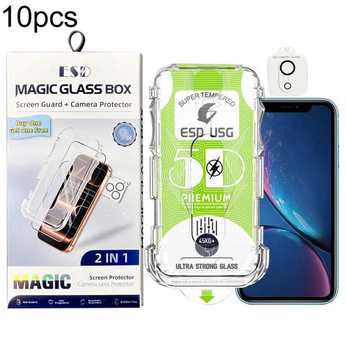 10 unidades de película de vidrio templado HD curva 5D de fácil instalación, a prueba de polvo, de borde a borde, con película para lente., For iPhone 17e / 16e, For iPhone 17 Pro Max, For iPhone 17 Pro, For iPhone 17, For iPhone Air                   ...