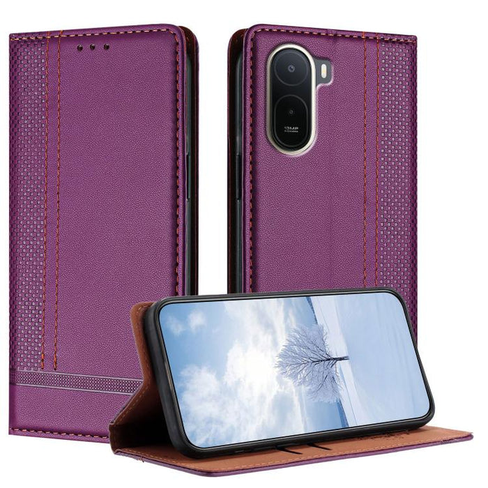 Funda para teléfono de cuero vegano resistente a los arañazos con diseño de costuras, For Redmi K90 Max 5G, For Redmi 15a 5G, For Redmi A7 Pro 4G 171mm, For Redmi Turbo 5 Max 5G, For Redmi Turbo 5 5G / Poco X8 Pro 5G                                    ...