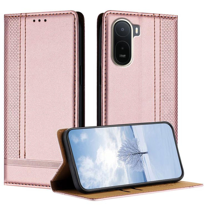 Funda para teléfono de cuero vegano resistente a los arañazos con diseño de costuras, For Redmi K90 Max 5G, For Redmi 15a 5G, For Redmi A7 Pro 4G 171mm, For Redmi Turbo 5 Max 5G, For Redmi Turbo 5 5G / Poco X8 Pro 5G                                    ...