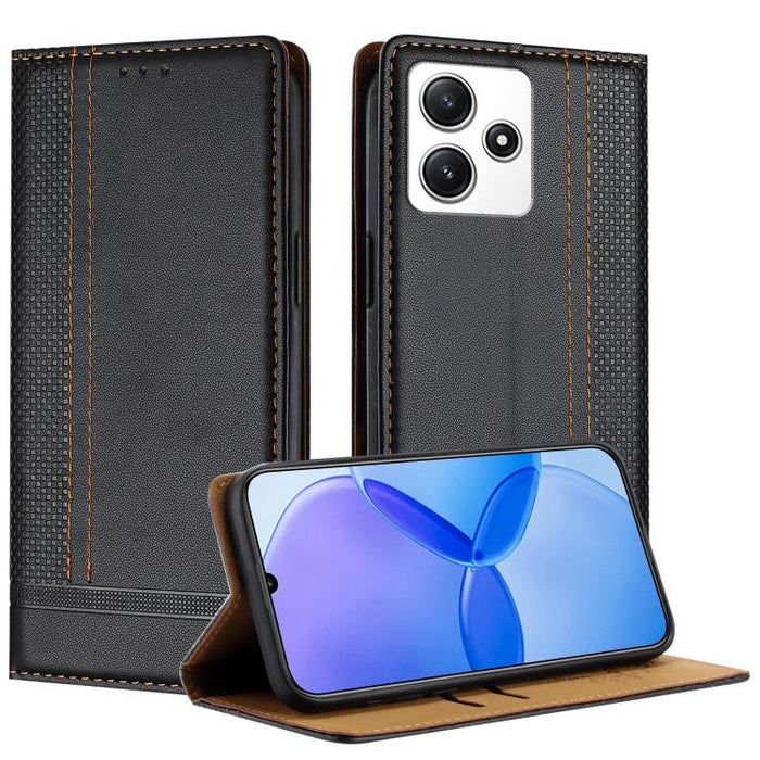 Funda para teléfono de cuero vegano resistente a los arañazos con diseño de costuras, For Redmi K60 Ultra, For Redmi K70, For Redmi 12 4G, For Redmi Note 12S, For Redmi Note 12 4G Global, For Redmi Note 12 Turbo, For Redmi Note 12 Pro+ Global          ...