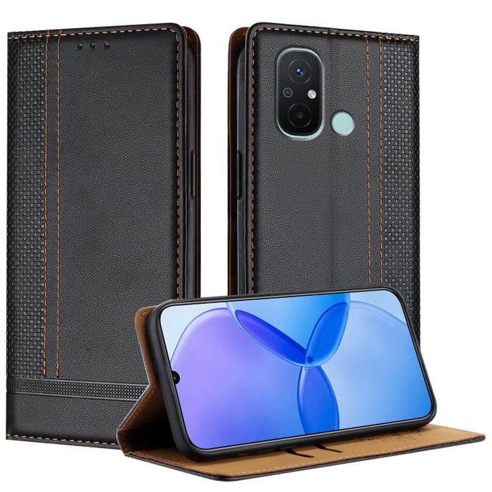 Funda para teléfono de cuero vegano resistente a los arañazos con diseño de costuras, For Redmi K60 Ultra, For Redmi K70, For Redmi 12 4G, For Redmi Note 12S, For Redmi Note 12 4G Global, For Redmi Note 12 Turbo, For Redmi Note 12 Pro+ Global          ...