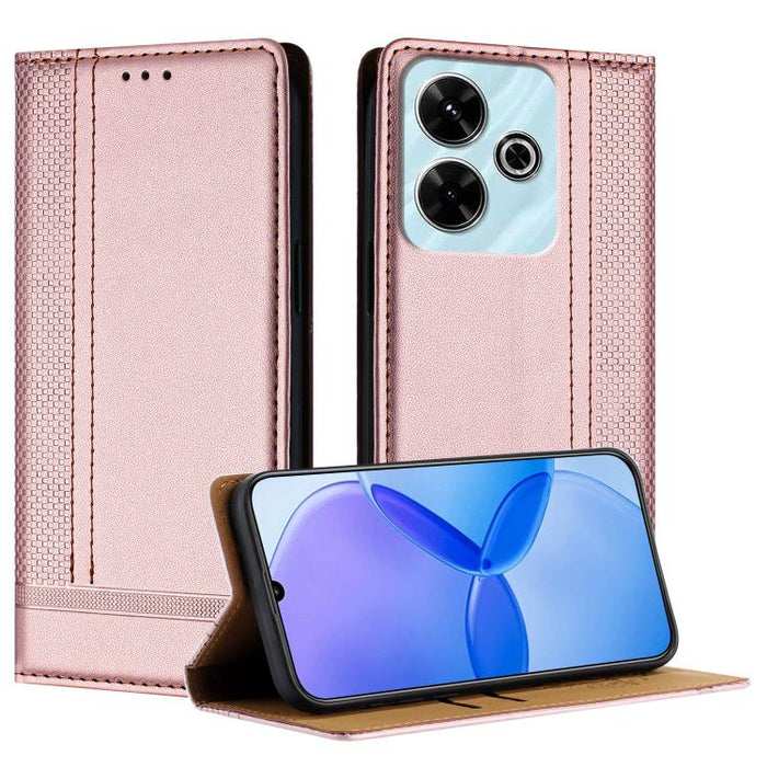 Funda para teléfono de cuero vegano resistente a los arañazos con diseño de costuras, For Redmi Note 14 Pro 5G, For Redmi 14C 4G, For Redmi 13 4G, For Redmi Turbo 3, For Redmi A3, For Redmi Note 13 Pro 4G, For Redmi Note 13 4G, For Redmi K70E          ...
