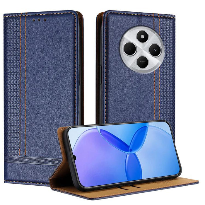 Funda para teléfono de cuero vegano resistente a los arañazos con diseño de costuras, For Redmi Note 14 Pro 5G, For Redmi 14C 4G, For Redmi 13 4G, For Redmi Turbo 3, For Redmi A3, For Redmi Note 13 Pro 4G, For Redmi Note 13 4G, For Redmi K70E          ...