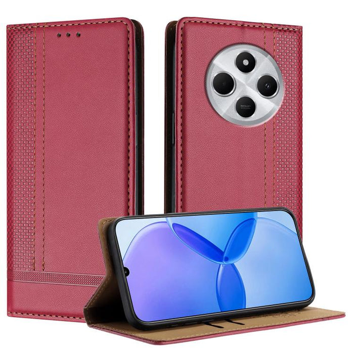 Funda para teléfono de cuero vegano resistente a los arañazos con diseño de costuras, For Redmi Note 14 Pro 5G, For Redmi 14C 4G, For Redmi 13 4G, For Redmi Turbo 3, For Redmi A3, For Redmi Note 13 Pro 4G, For Redmi Note 13 4G, For Redmi K70E          ...