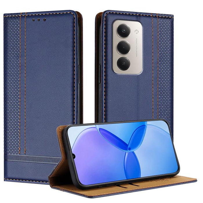 Funda para teléfono de cuero vegano resistente a los arañazos con diseño de costuras, For Redmi 15 5G Global/15 4G SEA 169.5mm, For Redmi 15 5G / 4G EU 171mm, For Redmi 15C 5G / 4G Global 171, For Redmi A5 4G 173.3mm, For Redmi A5 4G 171.7mm / Poco C71...