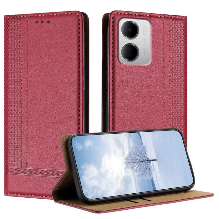 Funda para teléfono de cuero vegano resistente a los arañazos con diseño de costuras, For Redmi K90 Max 5G, For Redmi 15a 5G, For Redmi A7 Pro 4G 171mm, For Redmi Turbo 5 Max 5G, For Redmi Turbo 5 5G / Poco X8 Pro 5G                                    ...