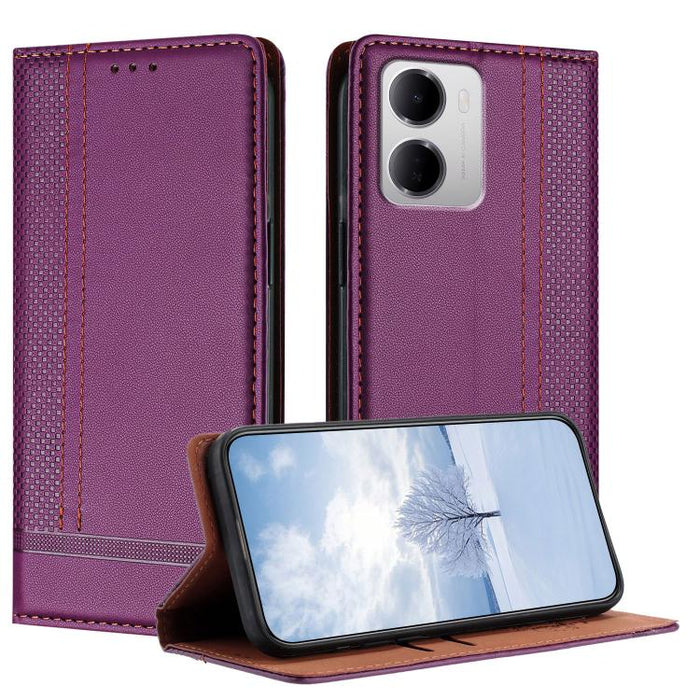 Funda para teléfono de cuero vegano resistente a los arañazos con diseño de costuras, For Redmi K90 Max 5G, For Redmi 15a 5G, For Redmi A7 Pro 4G 171mm, For Redmi Turbo 5 Max 5G, For Redmi Turbo 5 5G / Poco X8 Pro 5G                                    ...