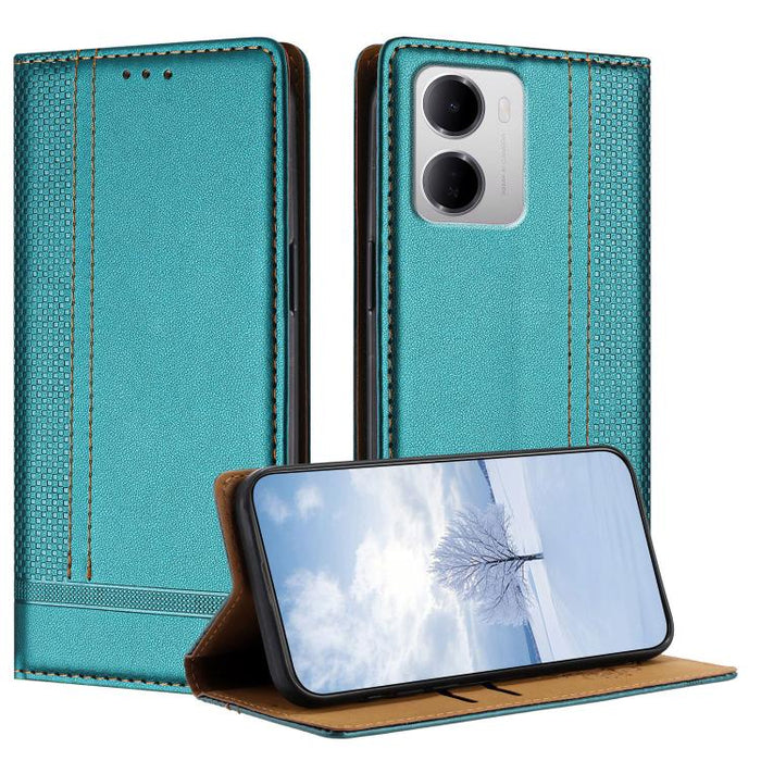 Funda para teléfono de cuero vegano resistente a los arañazos con diseño de costuras, For Redmi K90 Max 5G, For Redmi 15a 5G, For Redmi A7 Pro 4G 171mm, For Redmi Turbo 5 Max 5G, For Redmi Turbo 5 5G / Poco X8 Pro 5G                                    ...