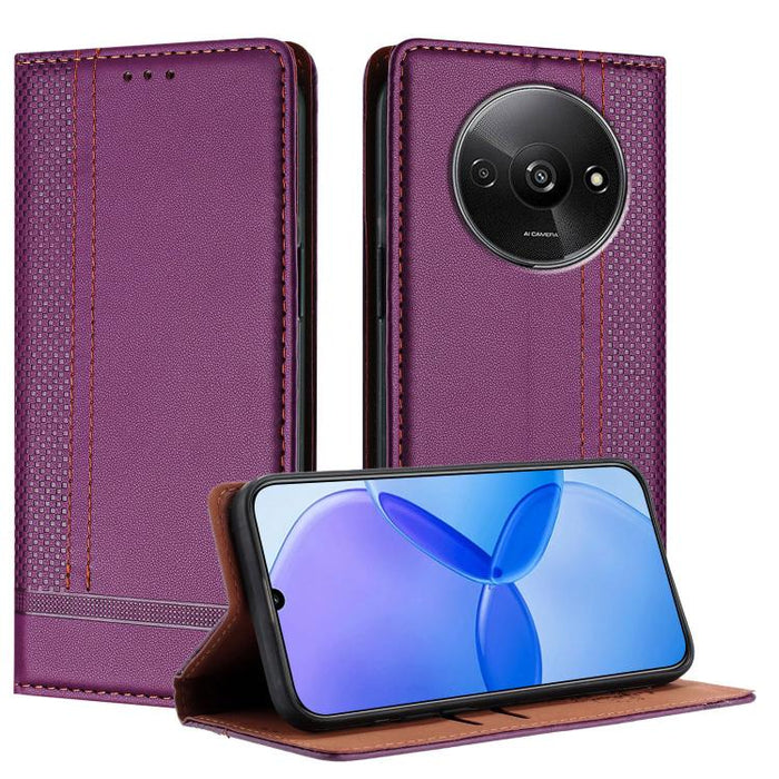 Funda para teléfono de cuero vegano resistente a los arañazos con diseño de costuras, For Redmi Note 14 Pro 5G, For Redmi 14C 4G, For Redmi 13 4G, For Redmi Turbo 3, For Redmi A3, For Redmi Note 13 Pro 4G, For Redmi Note 13 4G, For Redmi K70E          ...