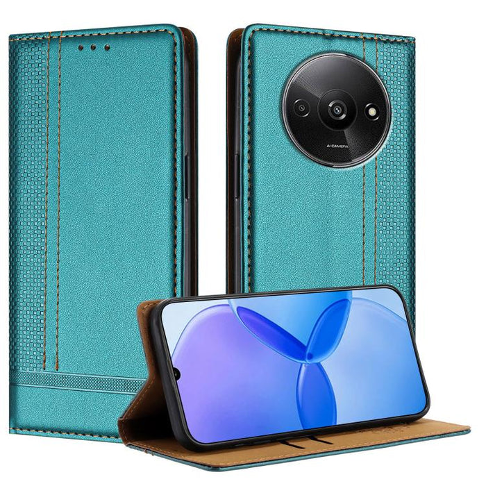 Funda para teléfono de cuero vegano resistente a los arañazos con diseño de costuras, For Redmi Note 14 Pro 5G, For Redmi 14C 4G, For Redmi 13 4G, For Redmi Turbo 3, For Redmi A3, For Redmi Note 13 Pro 4G, For Redmi Note 13 4G, For Redmi K70E          ...