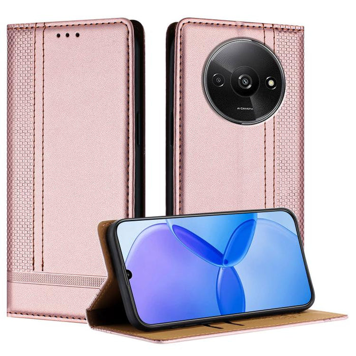 Funda para teléfono de cuero vegano resistente a los arañazos con diseño de costuras, For Redmi Note 14 Pro 5G, For Redmi 14C 4G, For Redmi 13 4G, For Redmi Turbo 3, For Redmi A3, For Redmi Note 13 Pro 4G, For Redmi Note 13 4G, For Redmi K70E          ...