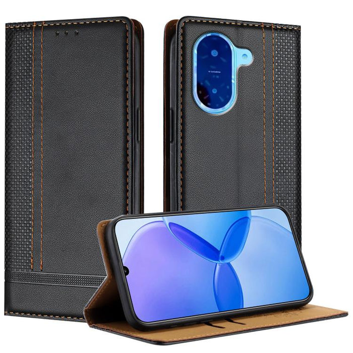 Funda para teléfono de cuero vegano resistente a los arañazos con diseño de costuras, For Redmi 15 5G Global/15 4G SEA 169.5mm, For Redmi 15 5G / 4G EU 171mm, For Redmi 15C 5G / 4G Global 171, For Redmi A5 4G 173.3mm, For Redmi A5 4G 171.7mm / Poco C71...