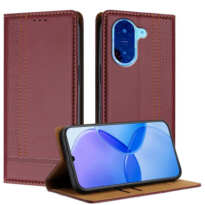 Funda para teléfono de cuero vegano resistente a los arañazos con diseño de costuras, For Redmi 15 5G Global/15 4G SEA 169.5mm, For Redmi 15 5G / 4G EU 171mm, For Redmi 15C 5G / 4G Global 171, For Redmi A5 4G 173.3mm, For Redmi A5 4G 171.7mm / Poco C71...