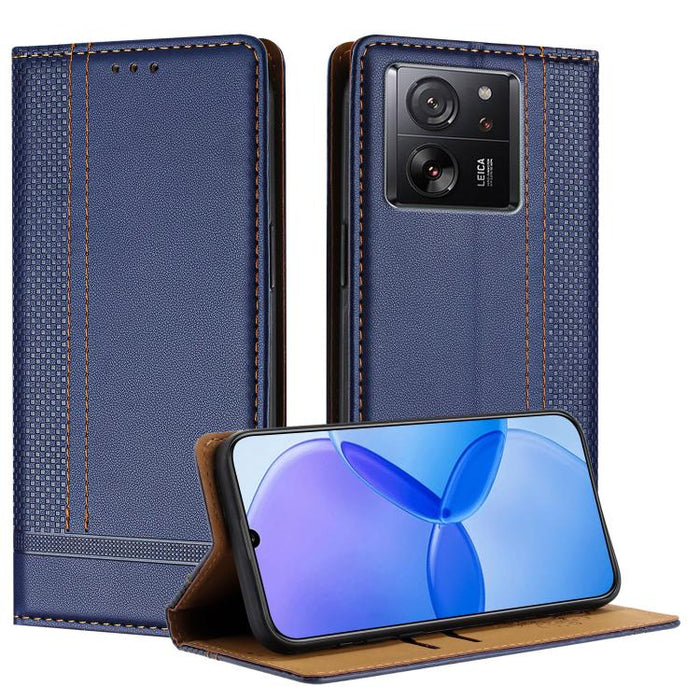 Funda para teléfono de cuero vegano resistente a los arañazos con diseño de costuras, For Redmi K60 Ultra, For Redmi K70, For Redmi 12 4G, For Redmi Note 12S, For Redmi Note 12 4G Global, For Redmi Note 12 Turbo, For Redmi Note 12 Pro+ Global          ...