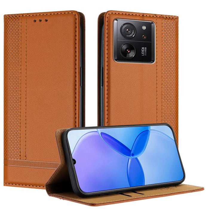 Funda para teléfono de cuero vegano resistente a los arañazos con diseño de costuras, For Redmi K60 Ultra, For Redmi K70, For Redmi 12 4G, For Redmi Note 12S, For Redmi Note 12 4G Global, For Redmi Note 12 Turbo, For Redmi Note 12 Pro+ Global          ...