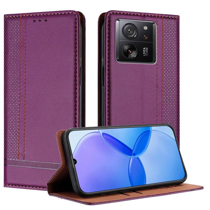 Funda para teléfono de cuero vegano resistente a los arañazos con diseño de costuras, For Redmi K60 Ultra, For Redmi K70, For Redmi 12 4G, For Redmi Note 12S, For Redmi Note 12 4G Global, For Redmi Note 12 Turbo, For Redmi Note 12 Pro+ Global          ...