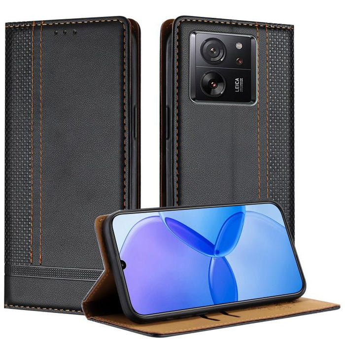 Funda para teléfono de cuero vegano resistente a los arañazos con diseño de costuras, For Redmi K60 Ultra, For Redmi K70, For Redmi 12 4G, For Redmi Note 12S, For Redmi Note 12 4G Global, For Redmi Note 12 Turbo, For Redmi Note 12 Pro+ Global          ...