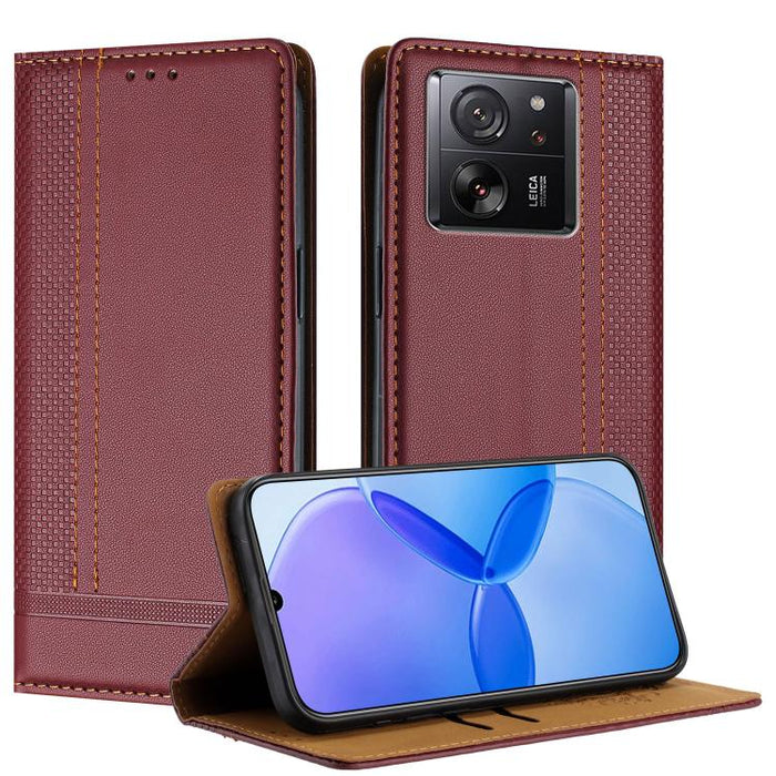 Funda para teléfono de cuero vegano resistente a los arañazos con diseño de costuras, For Redmi K60 Ultra, For Redmi K70, For Redmi 12 4G, For Redmi Note 12S, For Redmi Note 12 4G Global, For Redmi Note 12 Turbo, For Redmi Note 12 Pro+ Global          ...