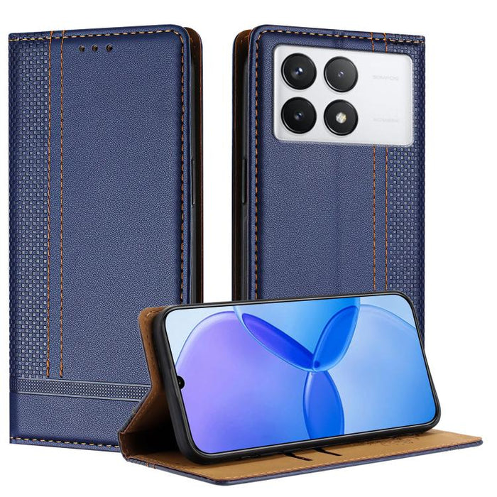 Funda para teléfono de cuero vegano resistente a los arañazos con diseño de costuras, For Redmi K60 Ultra, For Redmi K70, For Redmi 12 4G, For Redmi Note 12S, For Redmi Note 12 4G Global, For Redmi Note 12 Turbo, For Redmi Note 12 Pro+ Global          ...