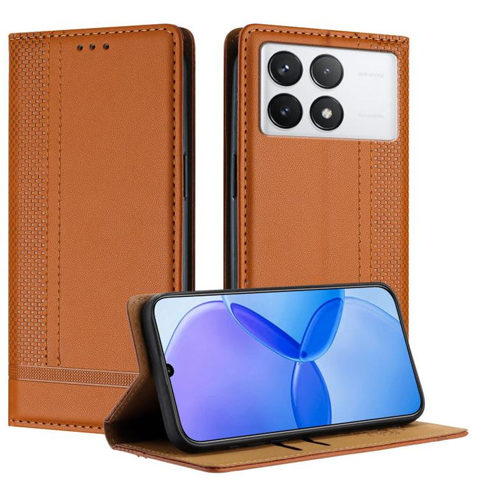 Funda para teléfono de cuero vegano resistente a los arañazos con diseño de costuras, For Redmi K60 Ultra, For Redmi K70, For Redmi 12 4G, For Redmi Note 12S, For Redmi Note 12 4G Global, For Redmi Note 12 Turbo, For Redmi Note 12 Pro+ Global          ...