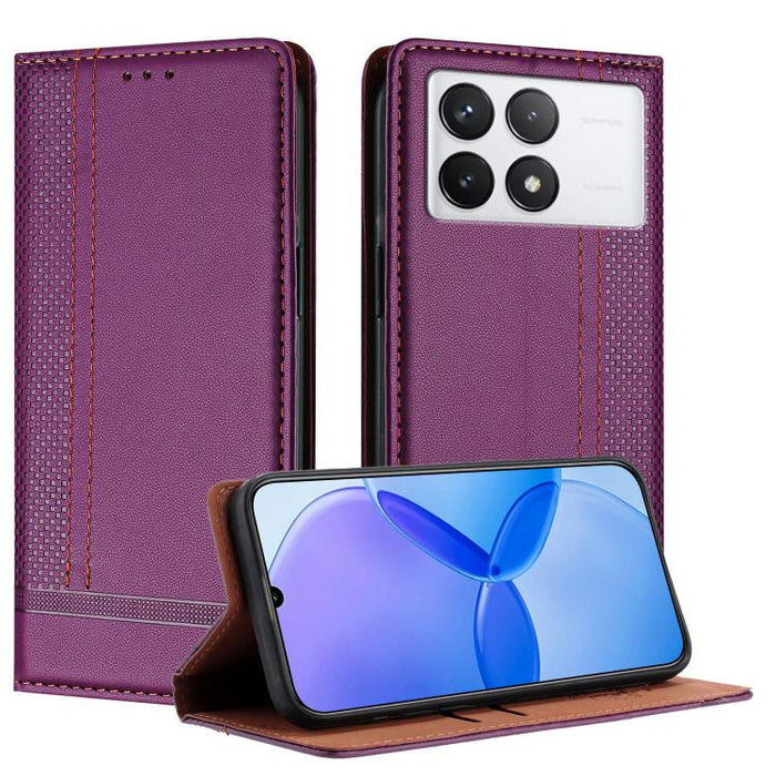Funda para teléfono de cuero vegano resistente a los arañazos con diseño de costuras, For Redmi K60 Ultra, For Redmi K70, For Redmi 12 4G, For Redmi Note 12S, For Redmi Note 12 4G Global, For Redmi Note 12 Turbo, For Redmi Note 12 Pro+ Global          ...