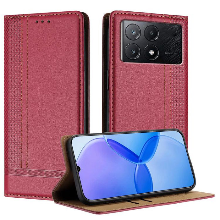 Funda para teléfono de cuero vegano resistente a los arañazos con diseño de costuras, For Redmi Note 14 Pro 5G, For Redmi 14C 4G, For Redmi 13 4G, For Redmi Turbo 3, For Redmi A3, For Redmi Note 13 Pro 4G, For Redmi Note 13 4G, For Redmi K70E          ...