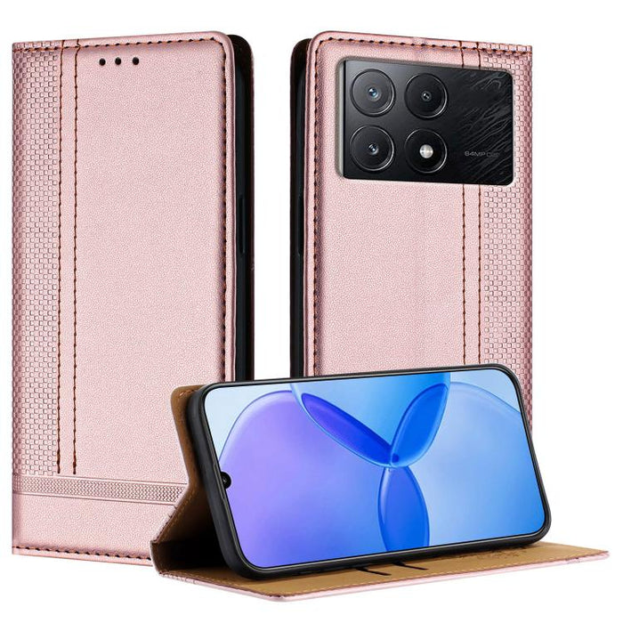 Funda para teléfono de cuero vegano resistente a los arañazos con diseño de costuras, For Redmi Note 14 Pro 5G, For Redmi 14C 4G, For Redmi 13 4G, For Redmi Turbo 3, For Redmi A3, For Redmi Note 13 Pro 4G, For Redmi Note 13 4G, For Redmi K70E          ...