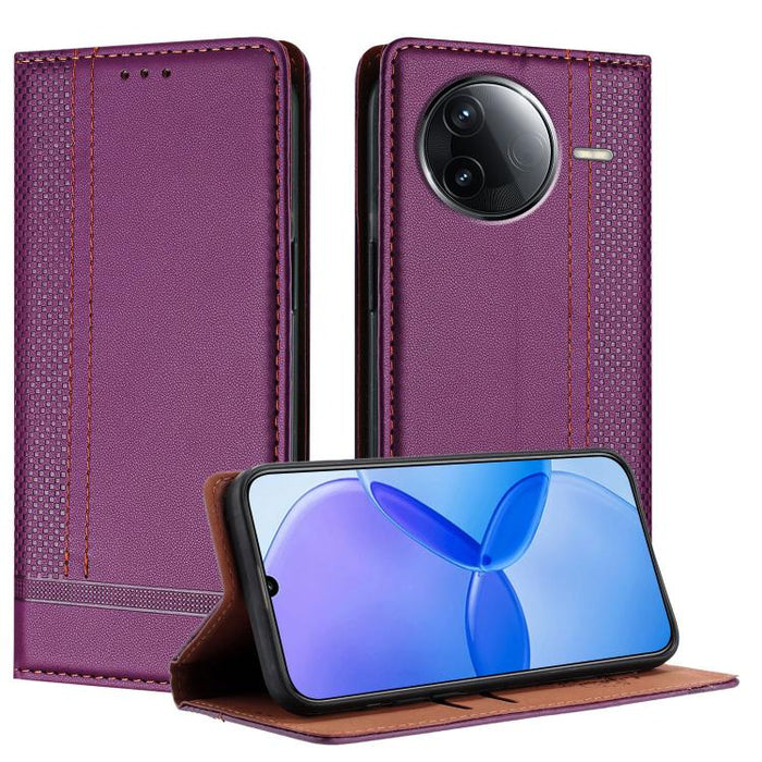 Funda para teléfono de cuero vegano resistente a los arañazos con diseño de costuras, For Redmi 15 5G Global/15 4G SEA 169.5mm, For Redmi 15 5G / 4G EU 171mm, For Redmi 15C 5G / 4G Global 171, For Redmi A5 4G 173.3mm, For Redmi A5 4G 171.7mm / Poco C71...