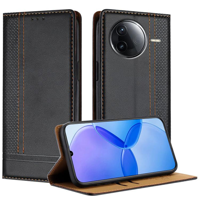 Funda para teléfono de cuero vegano resistente a los arañazos con diseño de costuras, For Redmi 15 5G Global/15 4G SEA 169.5mm, For Redmi 15 5G / 4G EU 171mm, For Redmi 15C 5G / 4G Global 171, For Redmi A5 4G 173.3mm, For Redmi A5 4G 171.7mm / Poco C71...