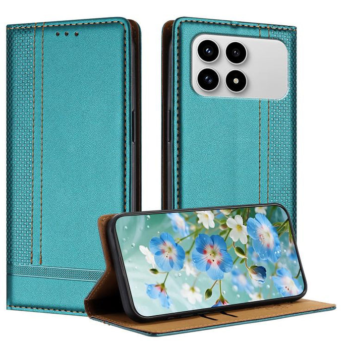 Funda para teléfono de cuero vegano resistente a los arañazos con diseño de costuras, For Redmi K90 Max 5G, For Redmi 15a 5G, For Redmi A7 Pro 4G 171mm, For Redmi Turbo 5 Max 5G, For Redmi Turbo 5 5G / Poco X8 Pro 5G                                    ...