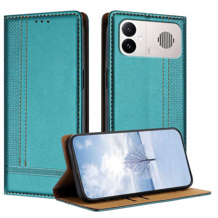 Funda para teléfono de cuero vegano resistente a los arañazos con diseño de costuras, For Redmi K90 Max 5G, For Redmi 15a 5G, For Redmi A7 Pro 4G 171mm, For Redmi Turbo 5 Max 5G, For Redmi Turbo 5 5G / Poco X8 Pro 5G                                    ...